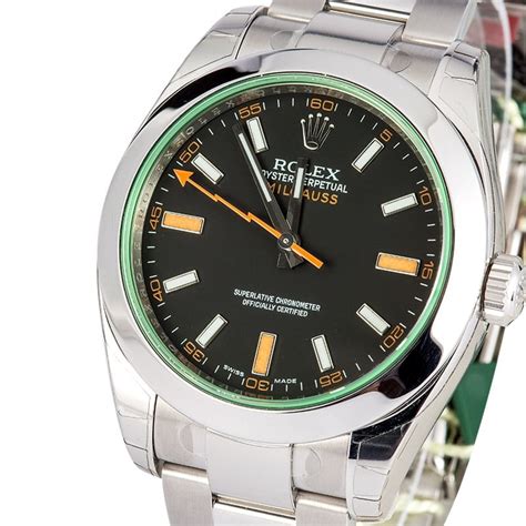 rolex milgauss automatic replica|rolex milgauss green for sale.